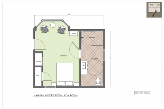 Accessible Hanna Moore Room - Non Smoking - Room Plan